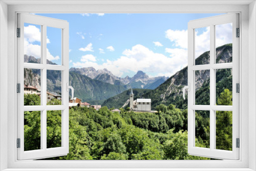 Fototapeta Naklejka Na Ścianę Okno 3D - A Church in the Austrian Mountains