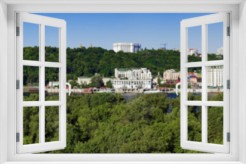 Fototapeta Naklejka Na Ścianę Okno 3D - Panorama of the right bank of the Dnieper river in Kiev