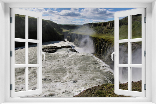 Fototapeta Naklejka Na Ścianę Okno 3D - A view of the Gulfoss waterfall in Iceland