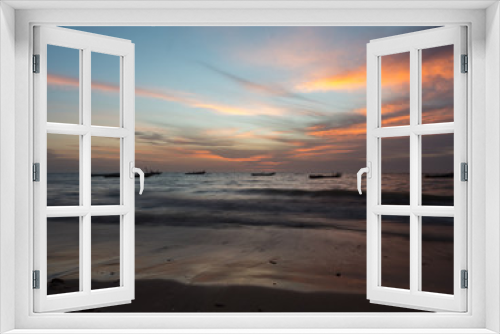 Fototapeta Naklejka Na Ścianę Okno 3D - Sunset on the Atlantic coast in Africa