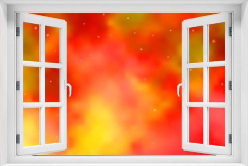 Fototapeta Naklejka Na Ścianę Okno 3D - Light Red, Yellow vector texture with beautiful stars. Blur decorative design in simple style with stars. Pattern for new year ad, booklets.
