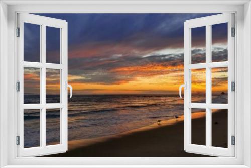 Fototapeta Naklejka Na Ścianę Okno 3D - beach sunset 