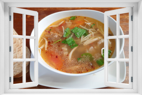 Fototapeta Naklejka Na Ścianę Okno 3D - Hot and Spicy Soup with Pork Ribs