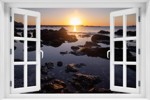Fototapeta Naklejka Na Ścianę Okno 3D - Sunrise at Spiaggia Cala Gonone, Sardinia, Italy