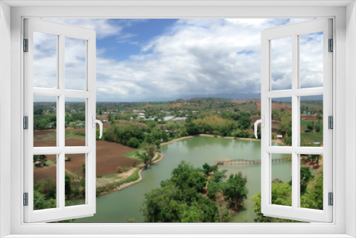 Fototapeta Naklejka Na Ścianę Okno 3D - Landscape mountain panorama