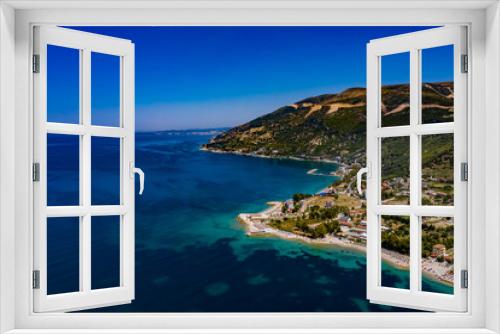 Fototapeta Naklejka Na Ścianę Okno 3D - Albanien - Boote, Meer und Landschaften aus der Luft