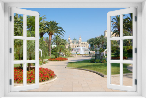 Fototapeta Naklejka Na Ścianę Okno 3D - Gardens in front of the Grand Casino in Monte Carlo, Monaco
