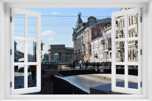Fototapeta Naklejka Na Ścianę Okno 3D - street in the city