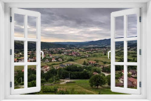 Fototapeta Naklejka Na Ścianę Okno 3D - Sovata, Romania -  2020  Transylvania,Panoramic view  from  
Belvedere  tower