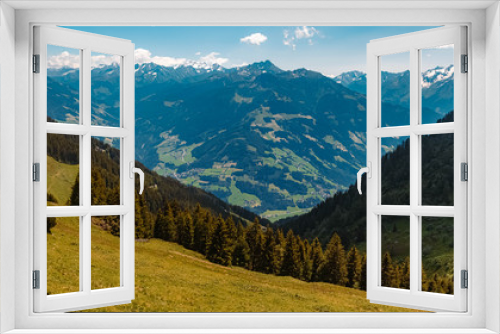 Fototapeta Naklejka Na Ścianę Okno 3D - Beautiful alpine view at the famous Zillertaler Hoehenstrasse, Tyrol, Austria