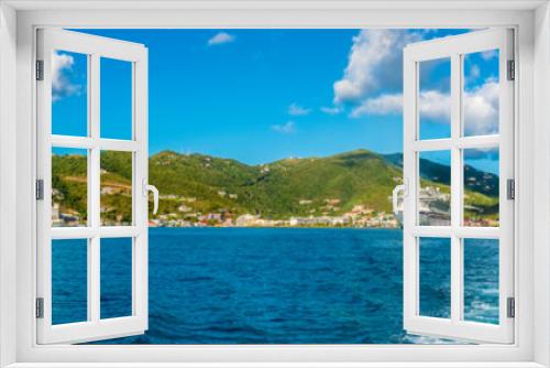 Fototapeta Naklejka Na Ścianę Okno 3D - A panorama view across Road Town and southern Tortola