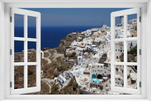 Fototapeta Naklejka Na Ścianę Okno 3D - oia village santorini greece
