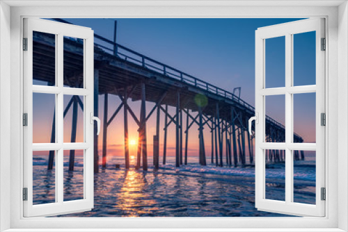 Fototapeta Naklejka Na Ścianę Okno 3D - Sunrise at Wilmington Pier