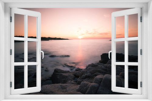 Fototapeta Naklejka Na Ścianę Okno 3D - Idyllic sunset in Algajola, Corse
