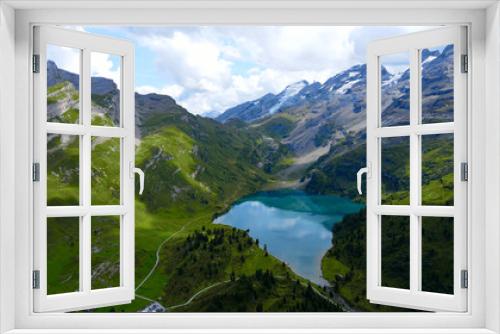 Fototapeta Naklejka Na Ścianę Okno 3D - Landscape like a fairy tale - the Swiss Alps with its amazing nature - aerial view - travel photography