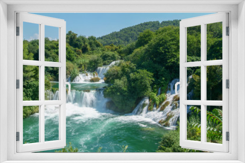 Fototapeta Naklejka Na Ścianę Okno 3D - Waterfalls of the Krka national park in Croatia