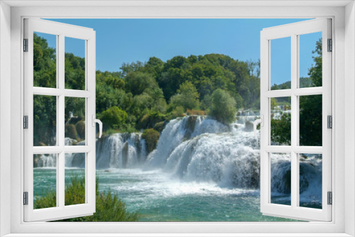 Fototapeta Naklejka Na Ścianę Okno 3D - Waterfalls of the Krka national park in Croatia