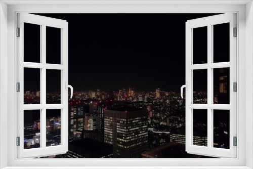 Fototapeta Naklejka Na Ścianę Okno 3D - skyline