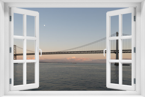 Fototapeta Naklejka Na Ścianę Okno 3D - East Bay Bridge, San Francisco and Oakland