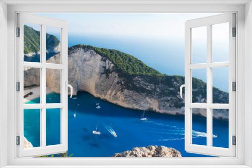 Fototapeta Naklejka Na Ścianę Okno 3D - Zatoka wraku (Navagio beach) - Zakynthos, Zante, Grecja