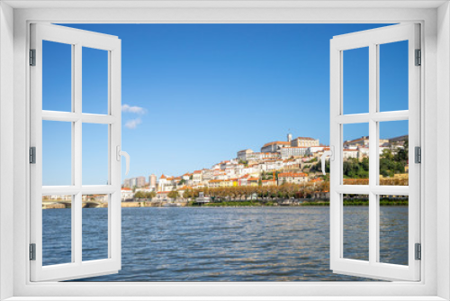 Fototapeta Naklejka Na Ścianę Okno 3D - Coimbra cityscape seen from Mondego river,  Portugal