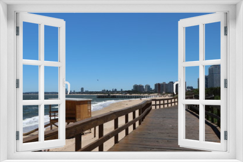 Fototapeta Naklejka Na Ścianę Okno 3D - Panoramic view from the edge of Mansa beach