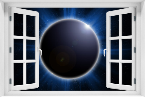 Fototapeta Naklejka Na Ścianę Okno 3D - .solar eclipse on a black background