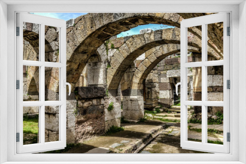 Fototapeta Naklejka Na Ścianę Okno 3D - Ruins of Agora, archaeological site in Izmir, Turkey