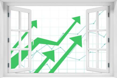 Graphs Rise To The Top on white background vector illustration 