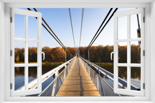 Fototapeta Naklejka Na Ścianę Okno 3D - Suspension bridge