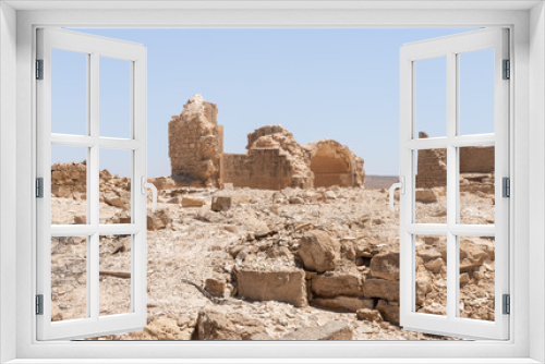Fototapeta Naklejka Na Ścianę Okno 3D - Shivta - a national park in  southern Israel, includes the ruins of an ancient Nabatean city in the northern Negev.