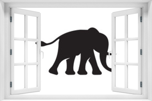 Fototapeta Naklejka Na Ścianę Okno 3D - Elephant animal logo design template