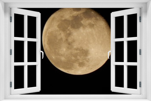 Fototapeta Naklejka Na Ścianę Okno 3D - full moon in the night