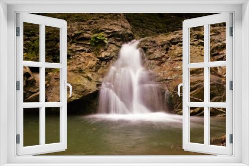 Fototapeta Naklejka Na Ścianę Okno 3D - 
beautiful waterfall in the Carpathians