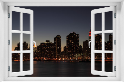 Fototapeta Naklejka Na Ścianę Okno 3D - New York City Skyline.