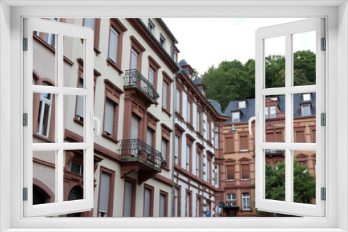 Fototapeta Naklejka Na Ścianę Okno 3D - Altbaufassaden in Heidelberg, Deutschland