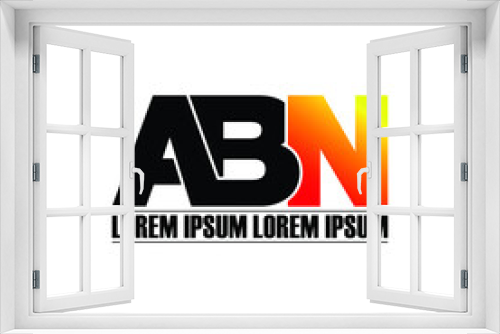 ABN letter monogram logo design vector