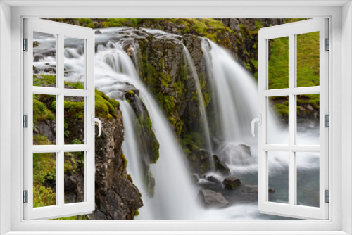 Fototapeta Naklejka Na Ścianę Okno 3D - Kirkjufellsfoss waterfall in Snaefellsnes peninsula in Iceland