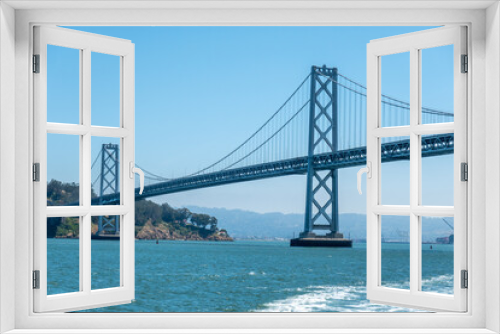 Fototapeta Naklejka Na Ścianę Okno 3D - The Oakland Bay Bridge suspension between San Francisco and Oakland