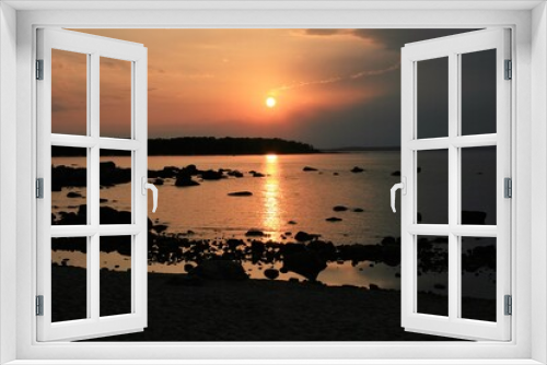 Fototapeta Naklejka Na Ścianę Okno 3D - Sunset at Awenda