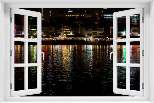 Fototapeta Naklejka Na Ścianę Okno 3D - night view of the city of singapore