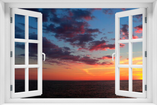 Fototapeta Naklejka Na Ścianę Okno 3D - Tramonto san felice circeo