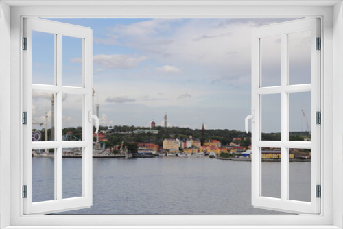 Fototapeta Naklejka Na Ścianę Okno 3D - Panarama view over Gröna Lund in Stockholm.