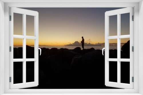 Fototapeta Naklejka Na Ścianę Okno 3D - silhouette of a man
