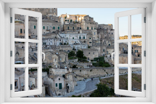 Fototapeta Naklejka Na Ścianę Okno 3D - View of the Sassi di Matera a historic district in the city of Matera, well-known for their ancient cave dwellings. Basilicata. Italy