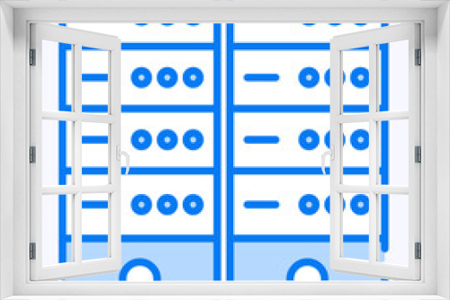 
A vector design of server room, data storage capacity concept 
