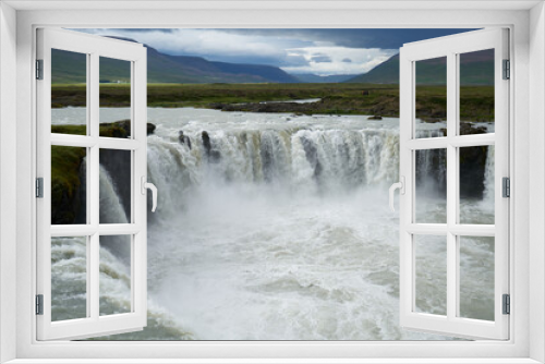 Fototapeta Naklejka Na Ścianę Okno 3D - Godafoss, One of the most famous and most beautiful waterfalls in Iceland.