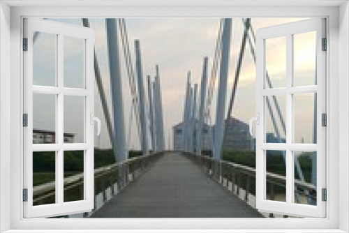 Fototapeta Naklejka Na Ścianę Okno 3D - bridge over river in dunkirk