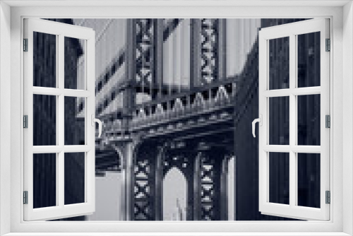 Fototapeta Naklejka Na Ścianę Okno 3D - Manhattan Bridge.