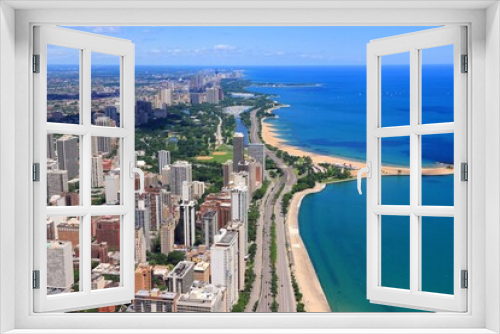 Fototapeta Naklejka Na Ścianę Okno 3D - Chicago Gold Coast